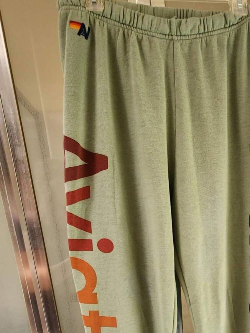 Aviator Nation Sage Green Rainbow Sweatpants – XL – Made in USA